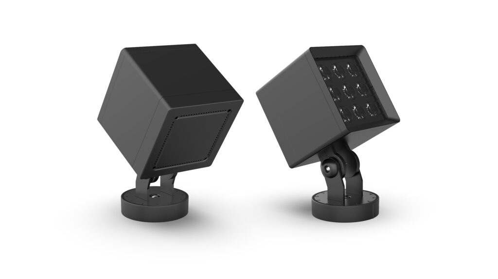 OLPIXEL OD-190-01 150W maximum power LED flood light featuring a 9-LED matrix and rugged waterproof housing