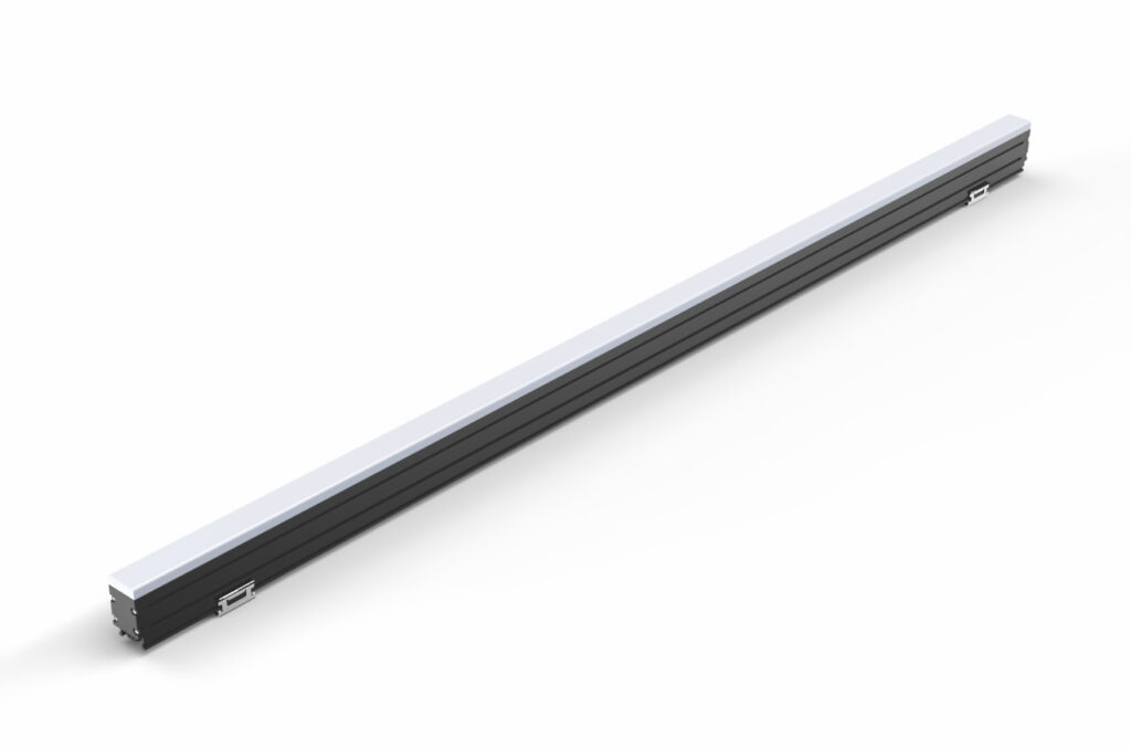 OLPIXEL TF-25-02 12W-18W linear LED light featuring hidden cabling and frameless luminous cover for gapless lighting.
